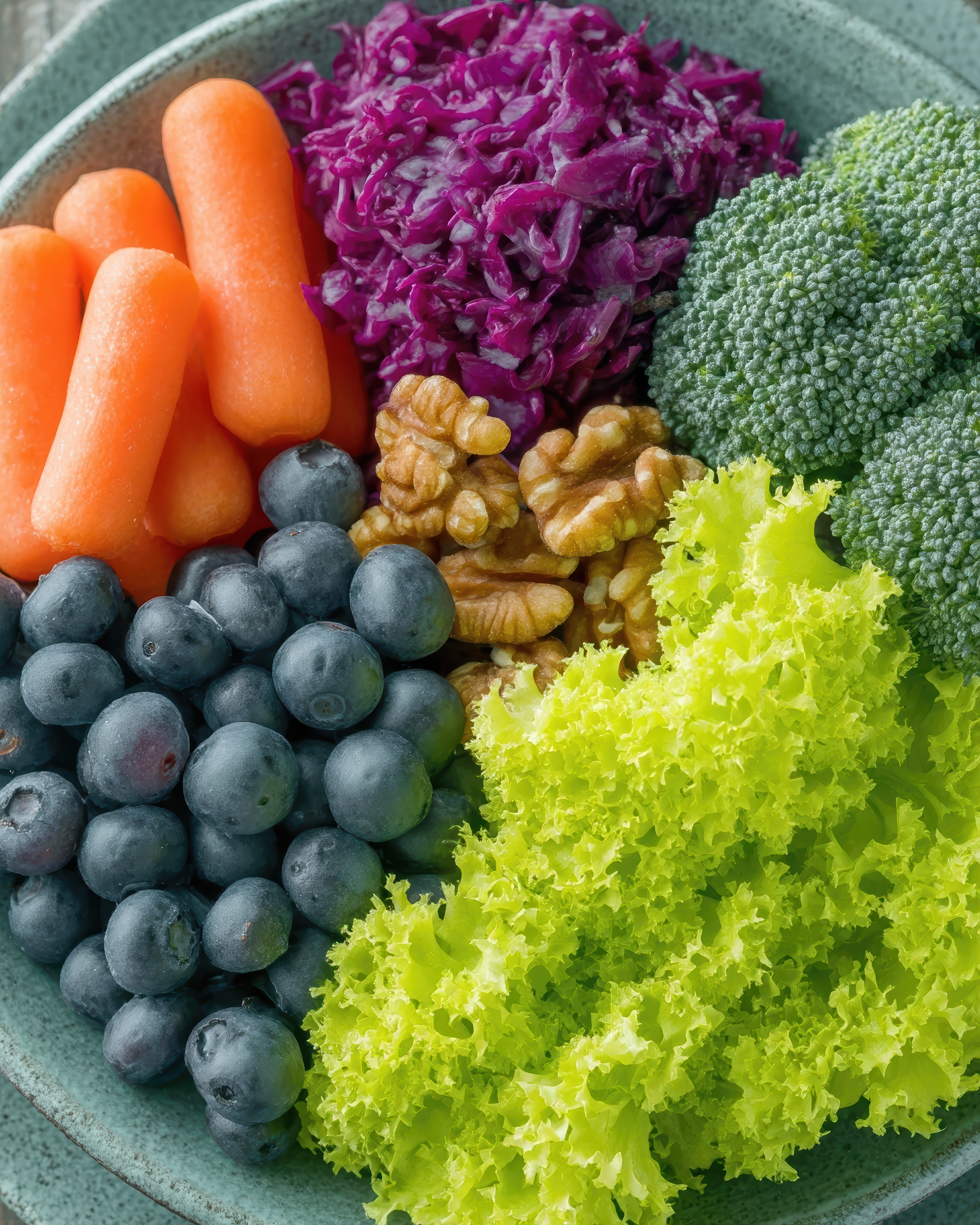 fruits and vegetables in bowl