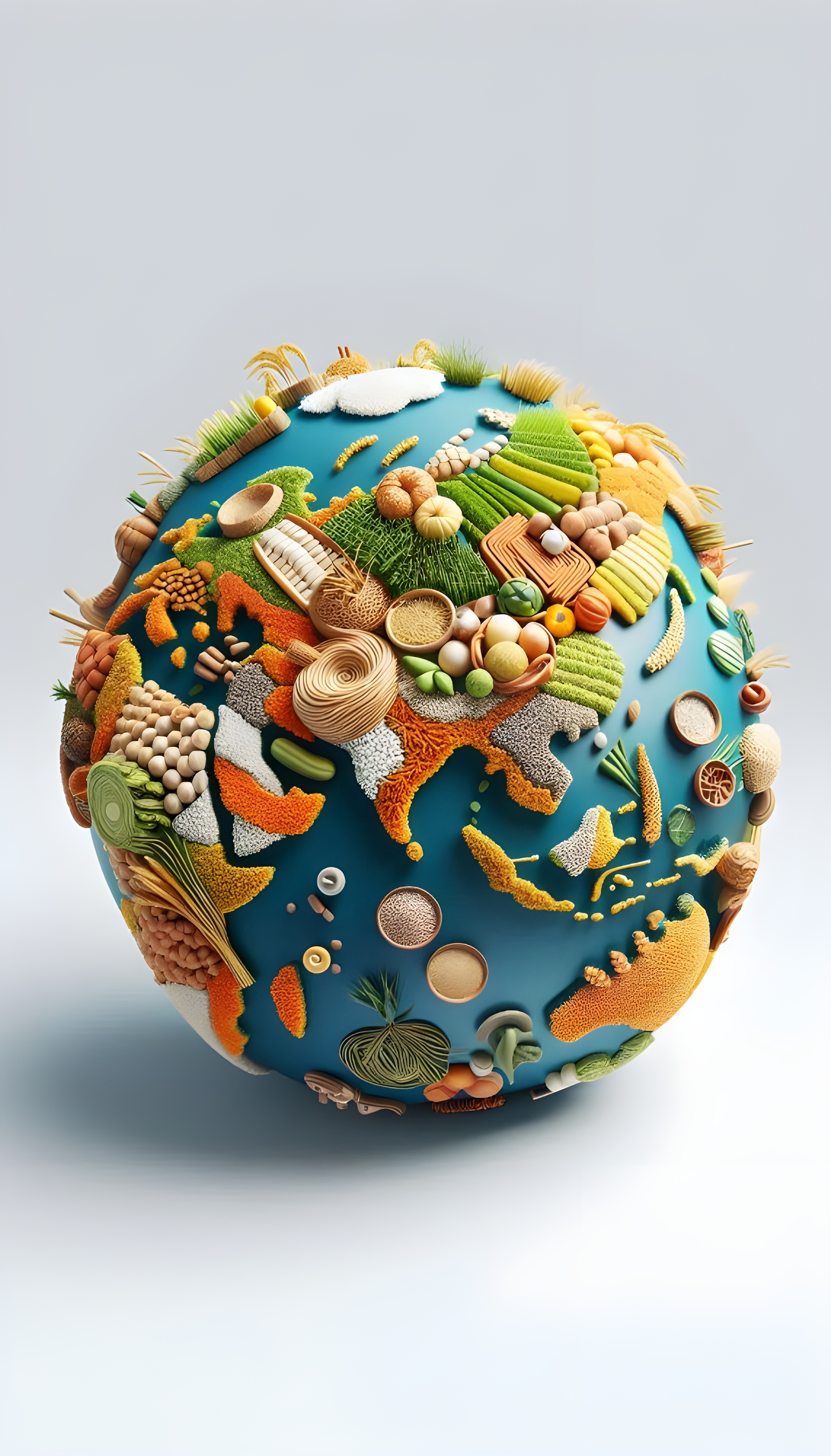 world with food on it