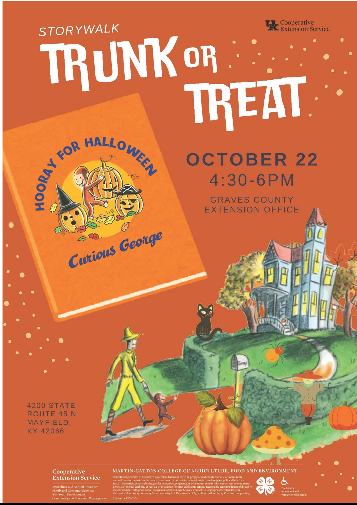 trunk or treat with curious george book