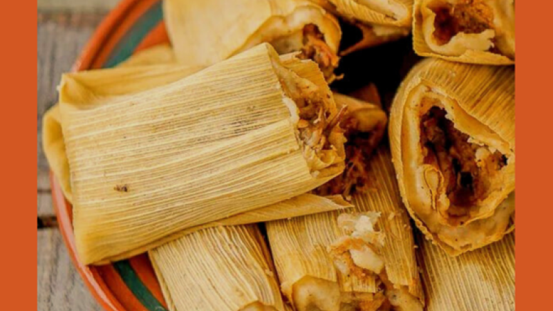 Tamales on plate