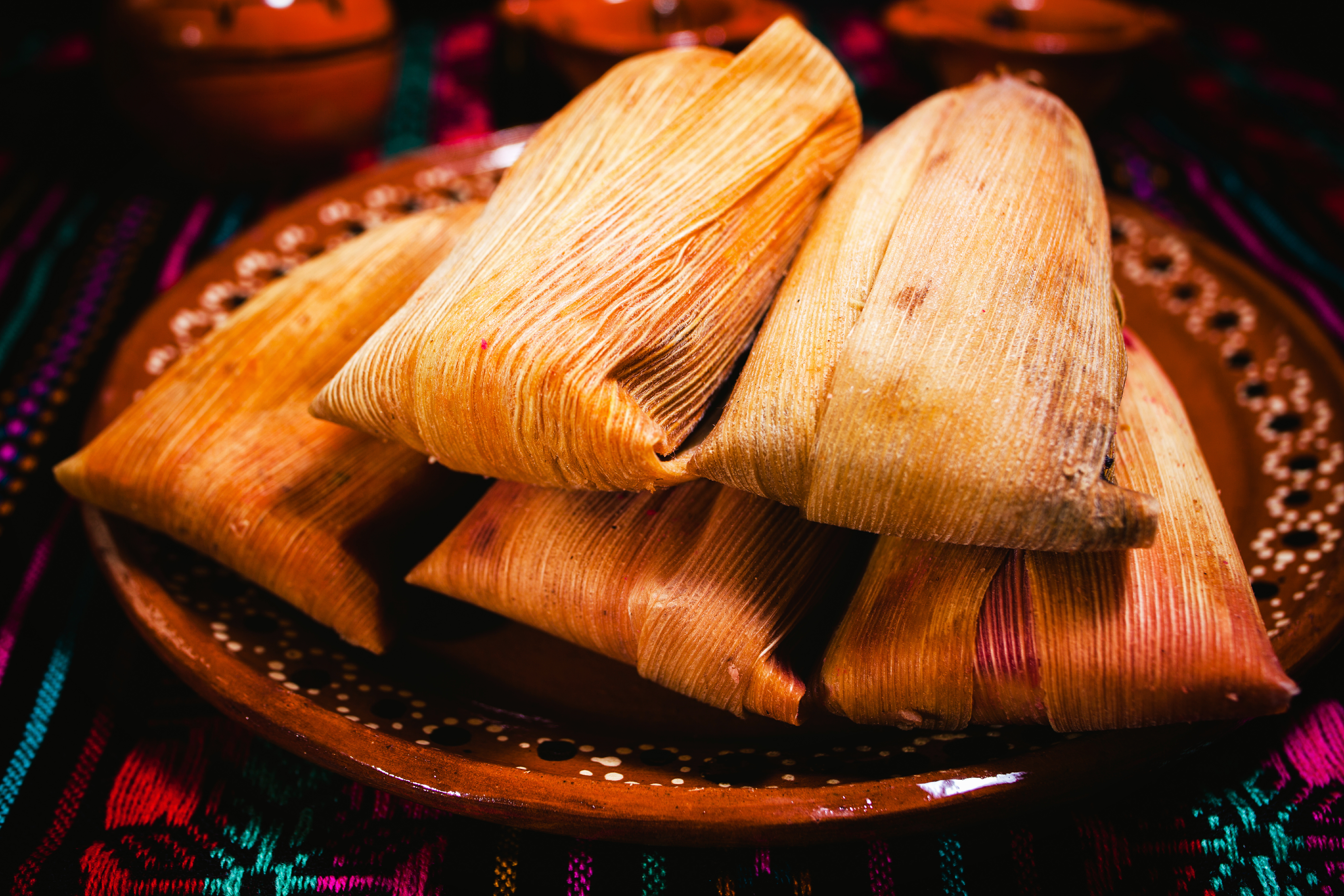 Tamales on plate